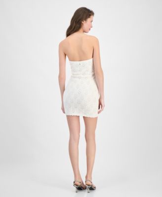 Women's Isabella Pointelle Lace-Up Mini Dress