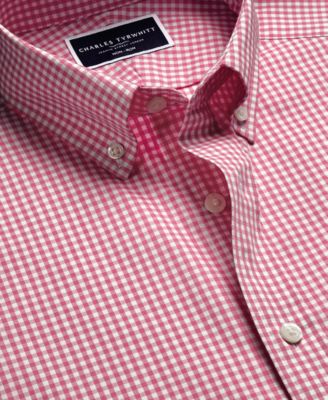 Men's Slim Fit Short Sleeve Wrinkle-Resistant Button-Down Shirt