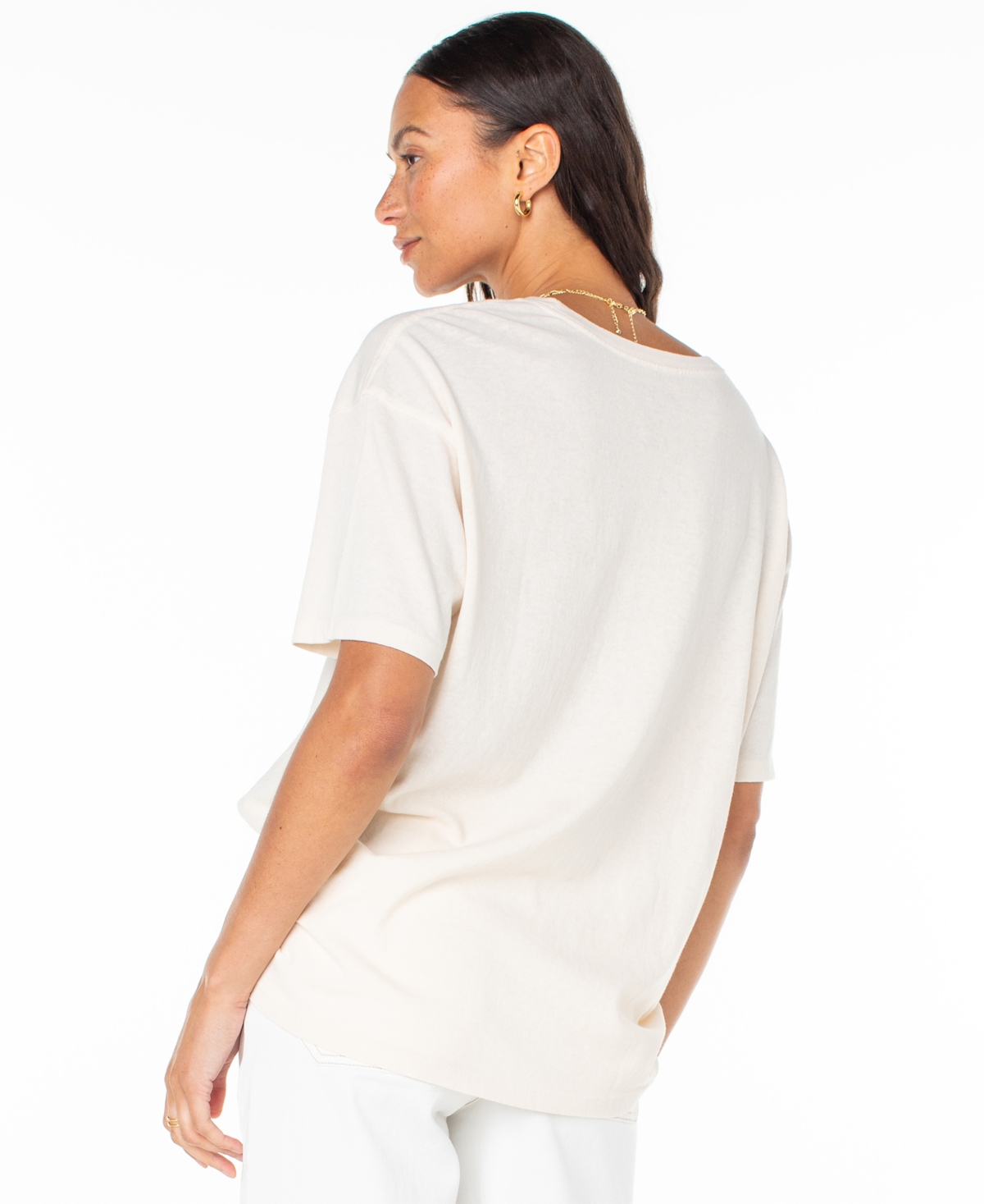 Roxy Paraiso Oversize Cotton Graphic T-shirt In Pink Champagne