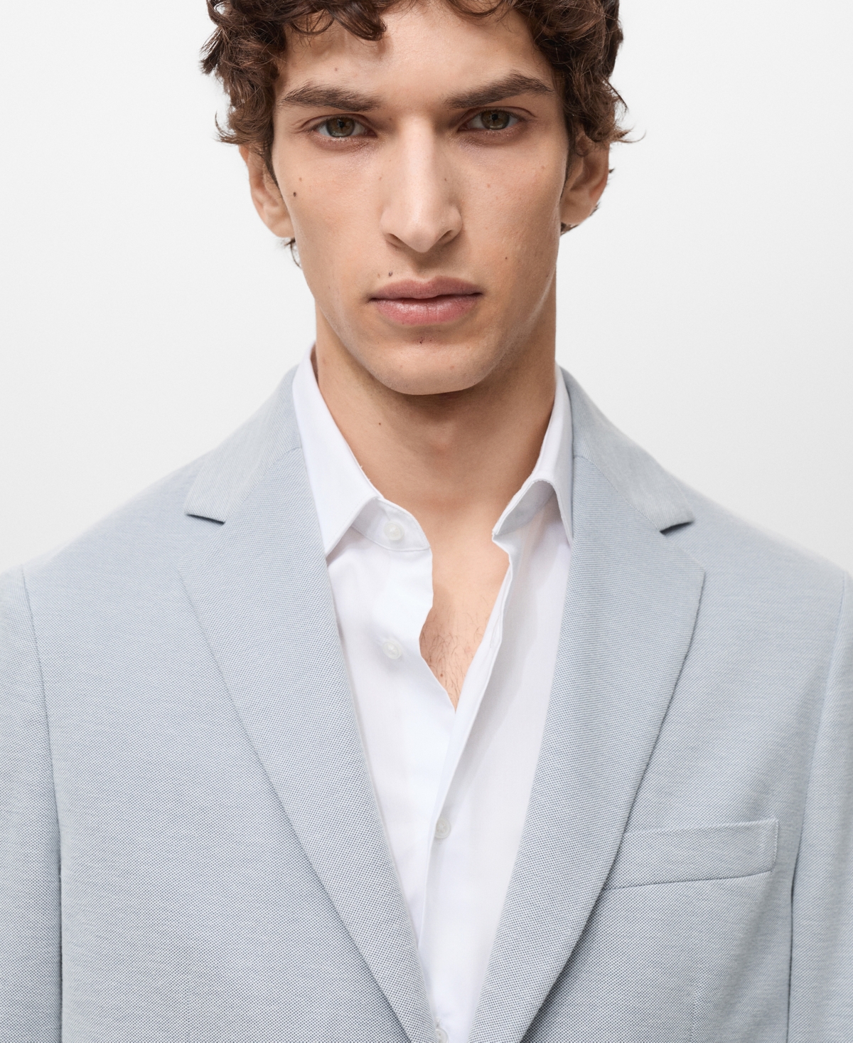 Mango Men's Slim-Fit Cotton-Blend Blazer