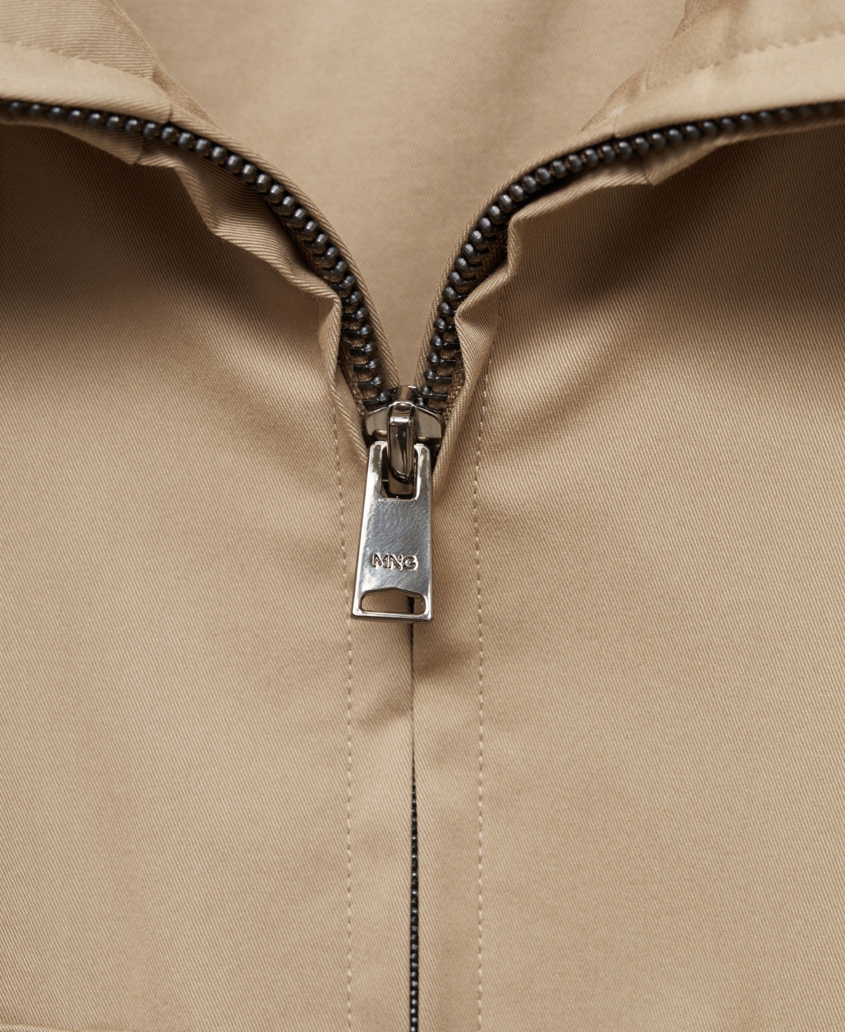Mango Relaxed Fit Cotton Blend Jacket In Neutral
