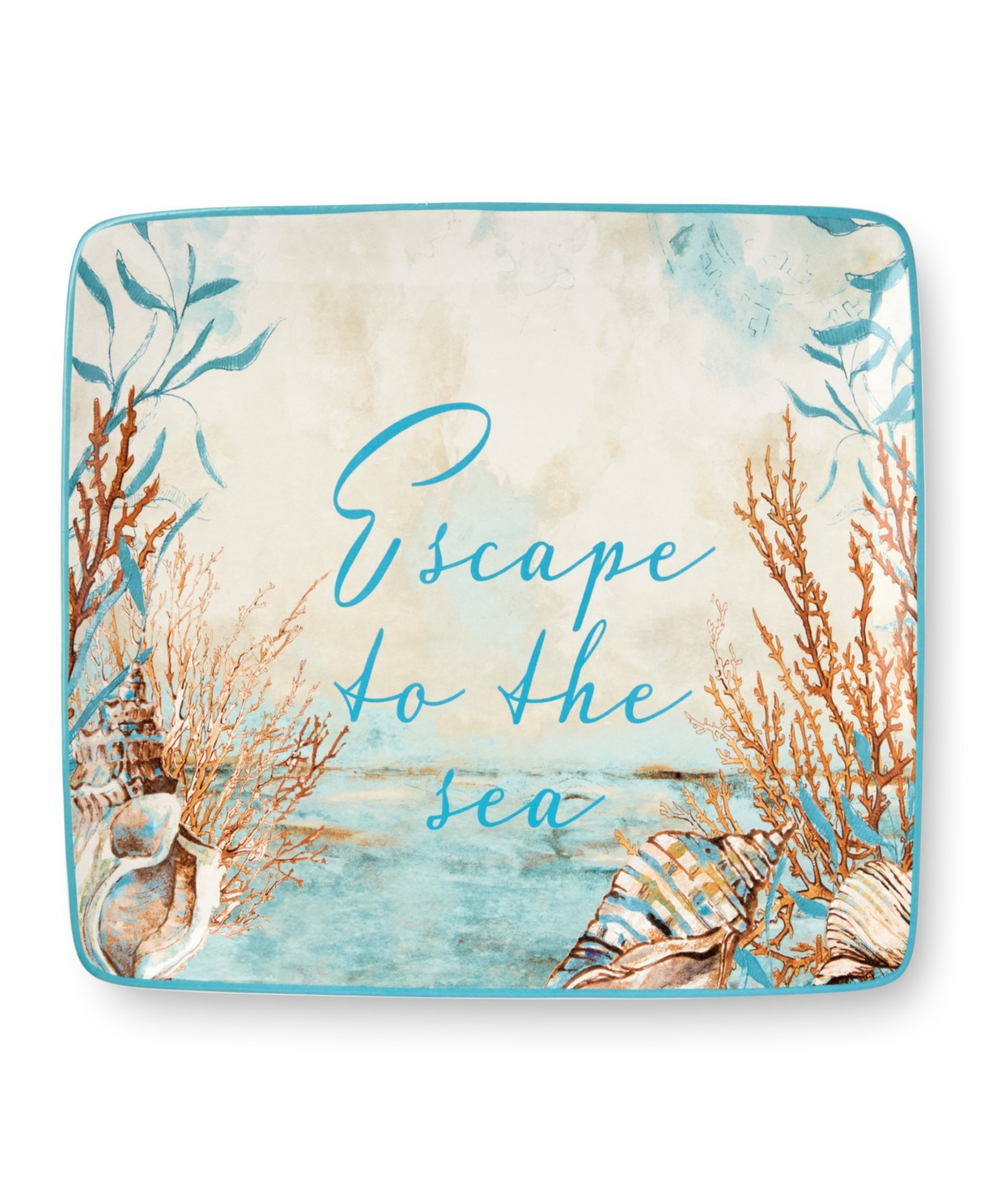 Certified International Escape To The Sea Rectangular Platter In Miscellaneous