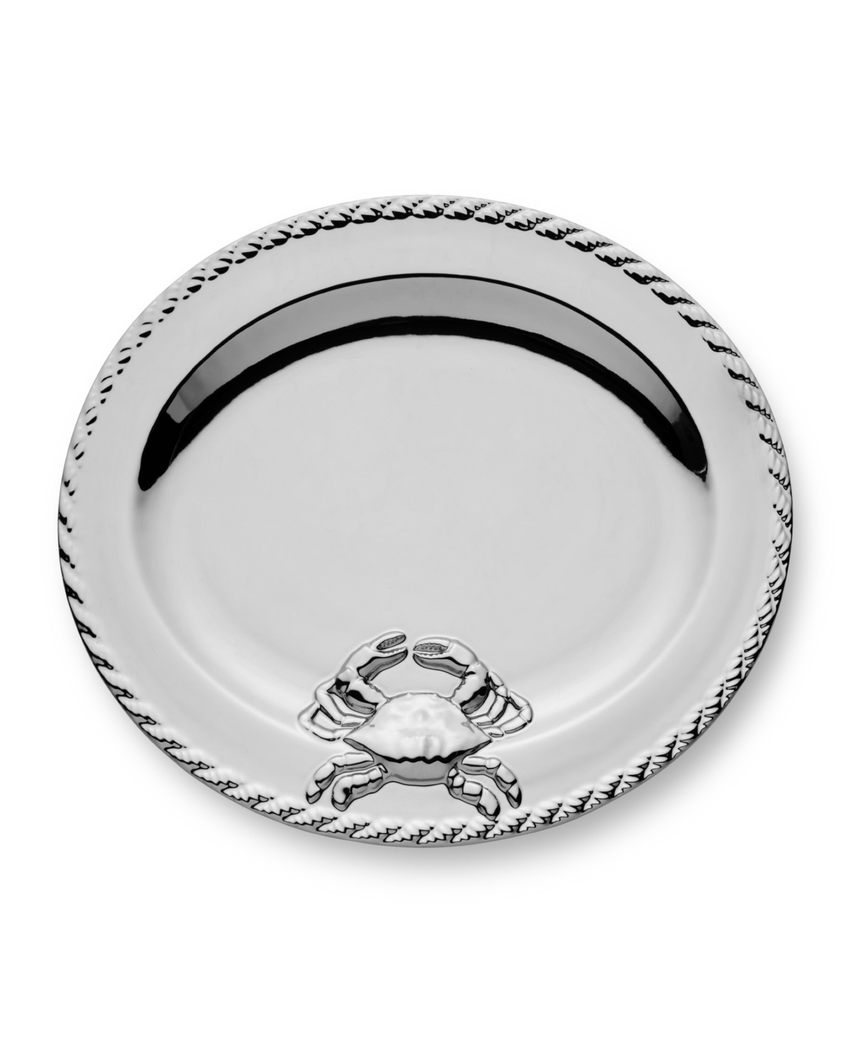 Certified International Silver Plated Crab Oval Platter In Miscellaneous
