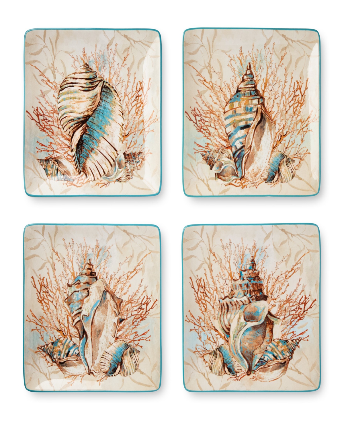 Escape to the Sea Dinner Plates, Set of 4 - Miscellaneous
