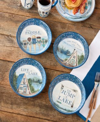 Wake At The Lake Soup 4-Pc. Bowls, Service For 4