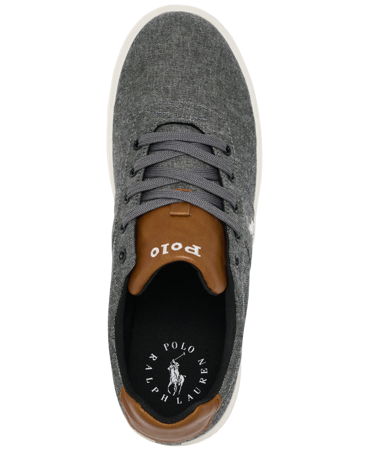 Polo Ralph Lauren Boys Frazier Casual Sneakers From Finish Line In Dark Gray,brown