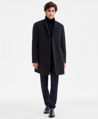 Men's Prosper Wool-Blend Slim Fit Overcoat