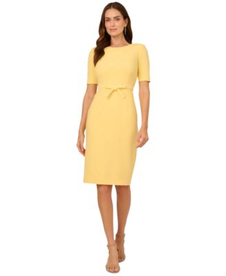 Women's Mini Bow-Front Spring Sheath Dress
