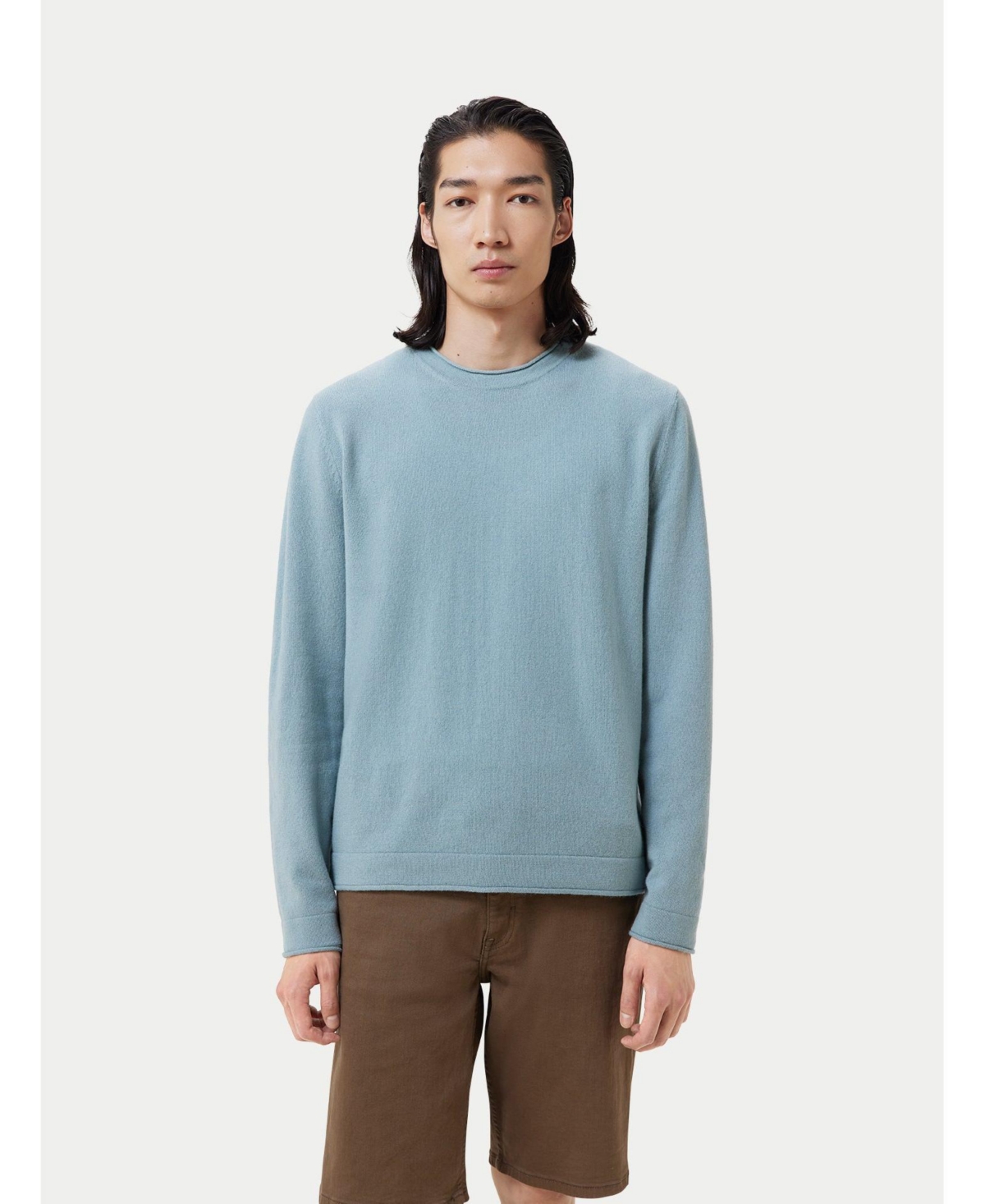Men's Lightweight Cashmere Sweater - Blue-cloud blue