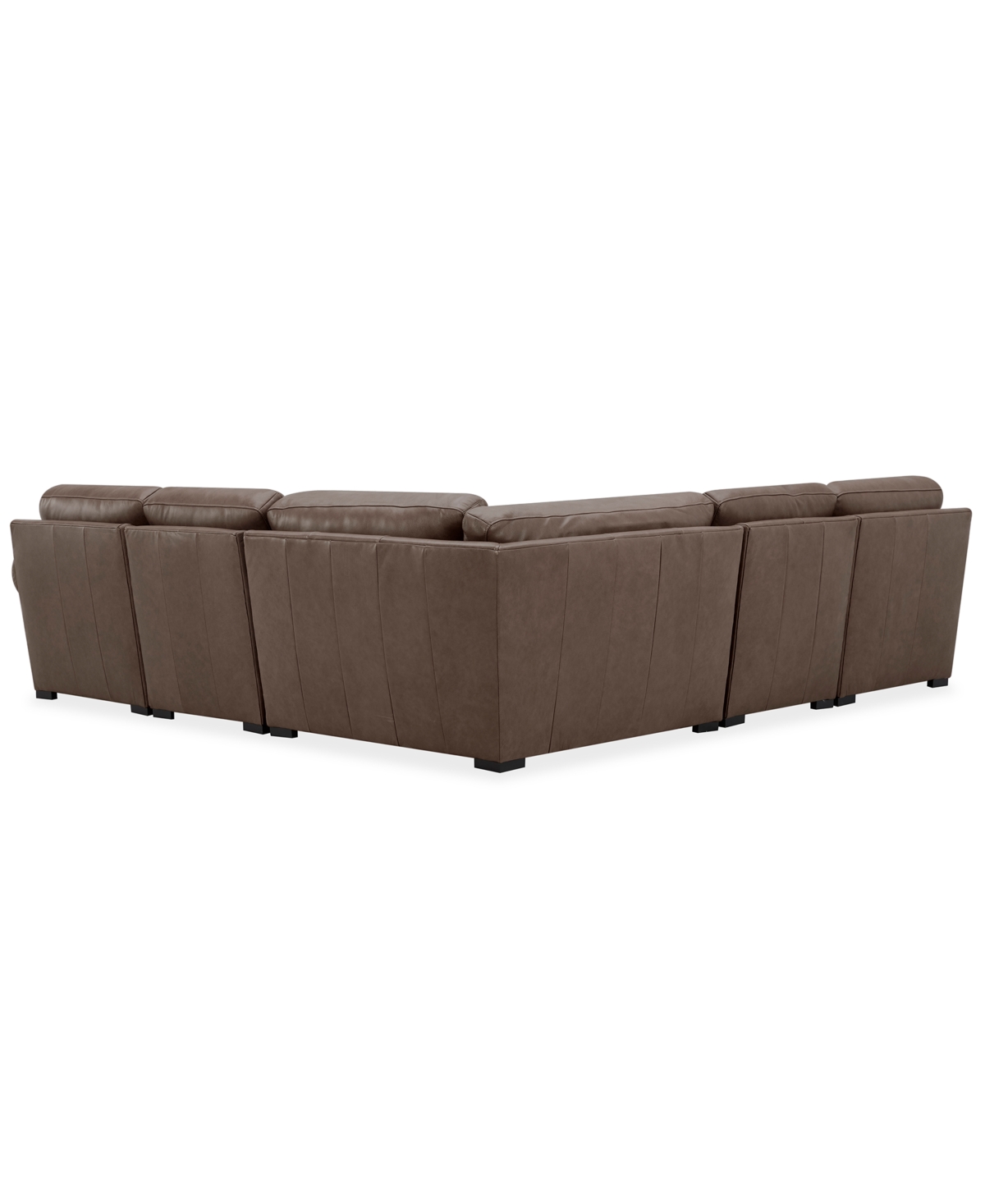 Macy's Radley Roll Arm 117" 4-pc. Leather Wedge Corner L Sectional, Exclusively At