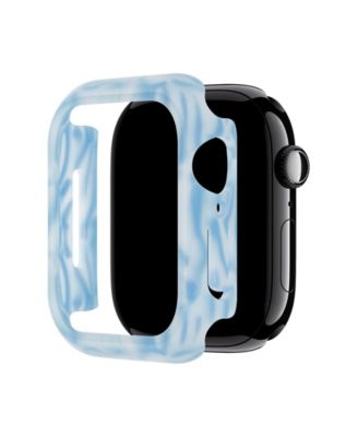 Women's Light Blue Marbleized Acetate Protective Band Case for Apple Watch 41mm
