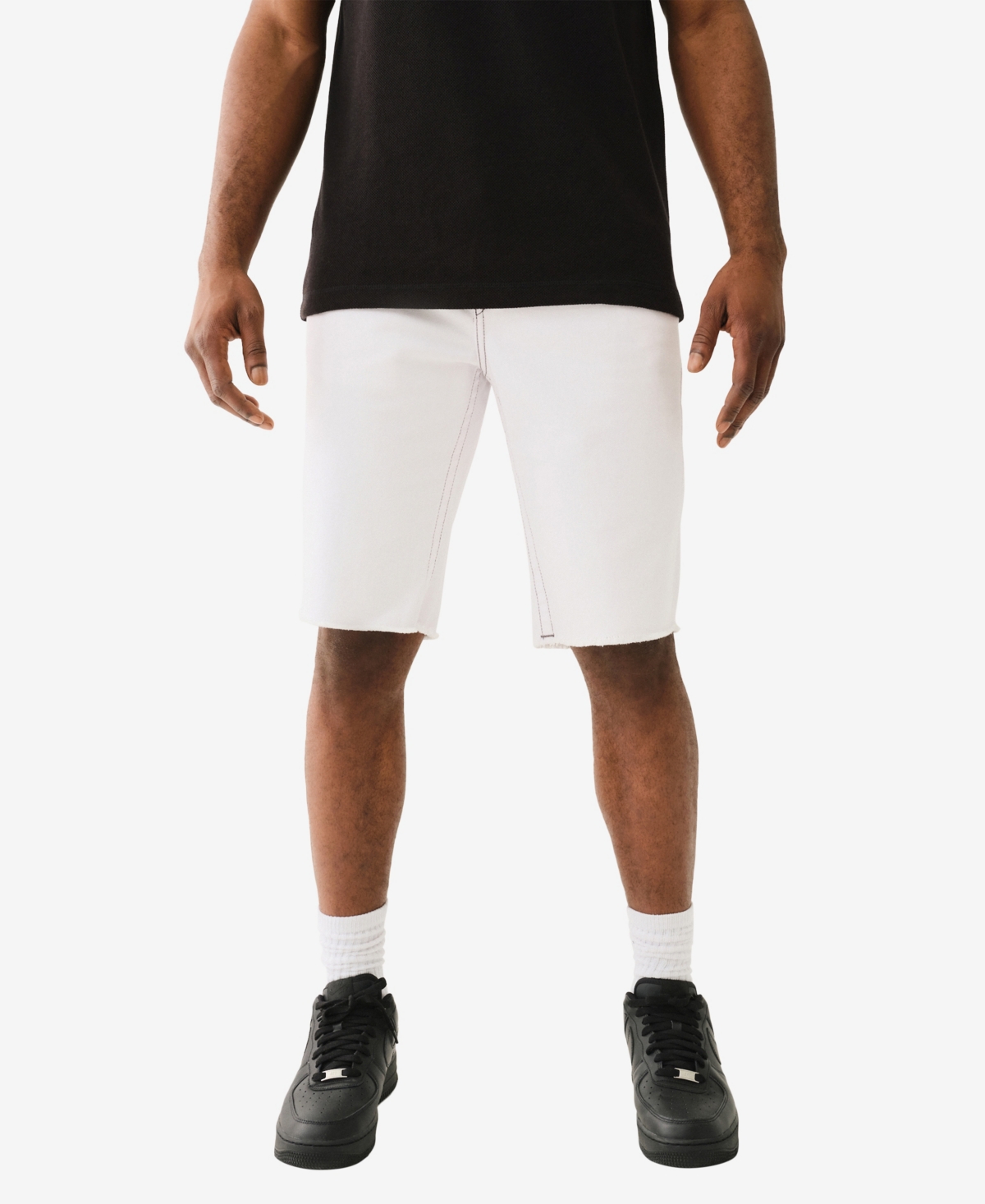 Men's Ricky Fray Flap Straight Shorts - Optic white