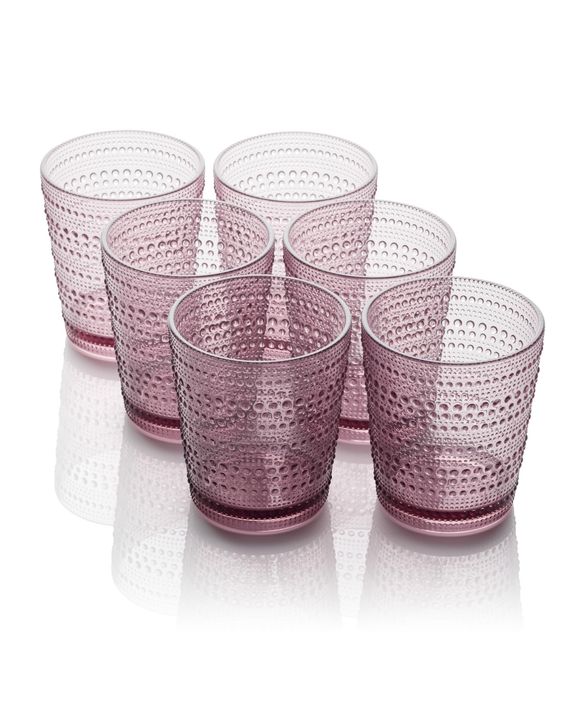 Certified International Santa Fe Acrylic Double Old Fashioned Glasses, Set Of 6 In Plum