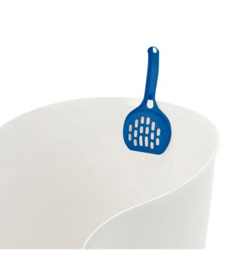 Paw Trax: High Wall Litter Box - White/Blue