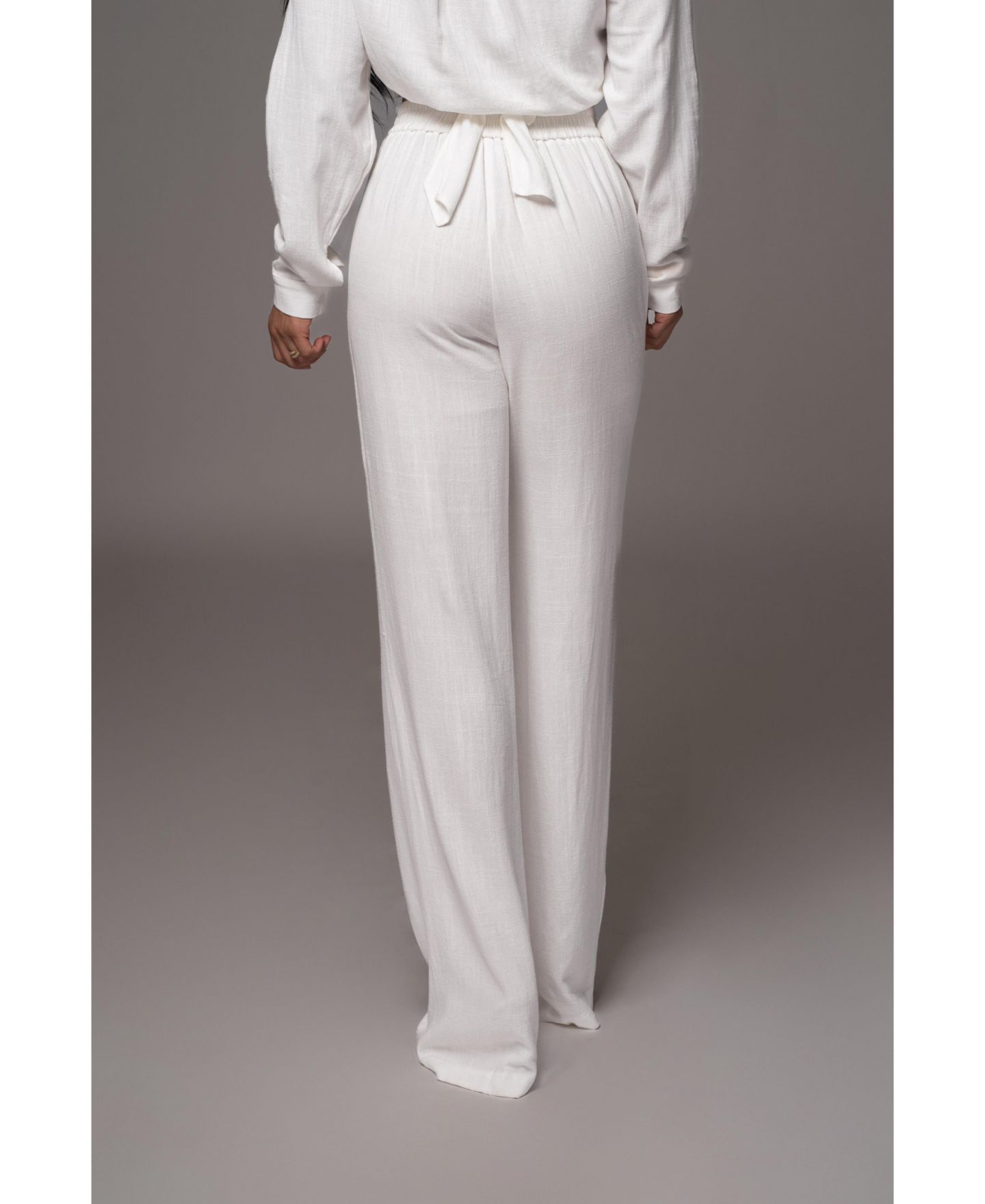 Женские брюки JLUXLABEL Thea Linen, цвет: Слоновая кость — фото 4