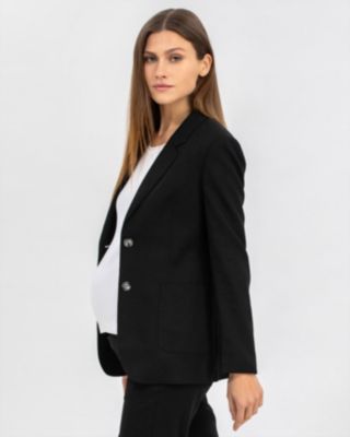 Maternity Tailored Linen Mix Textured Harper Blazer