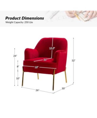 Barbara Wooden Arm Chair with Metal Legs