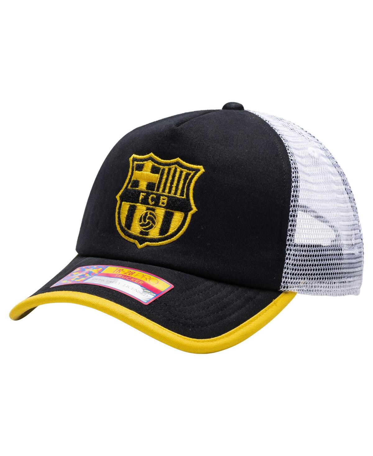 Men's and Women's Black Barcelona Strike One8th Trucker Adjustable Hat - Black
