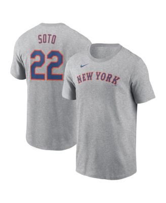 Nike - Men's Juan Soto Heather Gray New York Mets Fuse Name Number T-Shirt