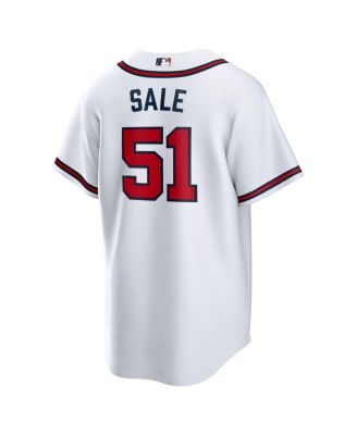 Men's Chris Sale White Atlanta Braves Home Replica Jersey