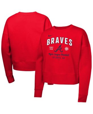 Nike - Big Girls Red Atlanta Braves Fleece Sweatshirt