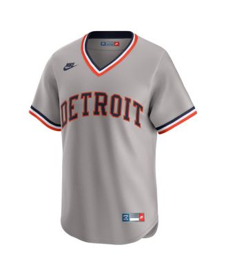 Men's Gray Detroit Tigers Throwback Cooperstown Collection Limited Jersey