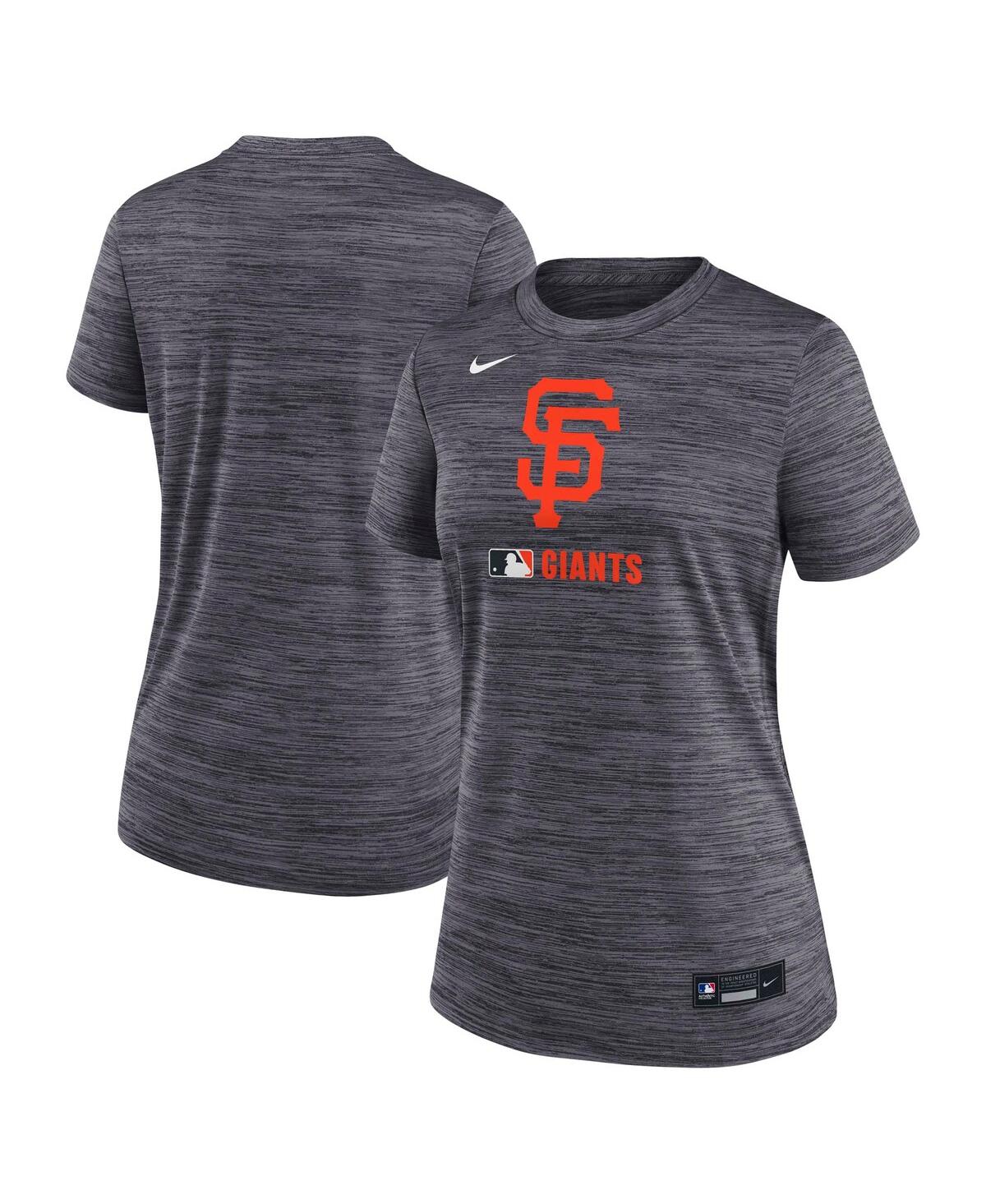 Nike Women's Black San Francisco Giants Authentic Collection Velocity Performance T-shirt In Black