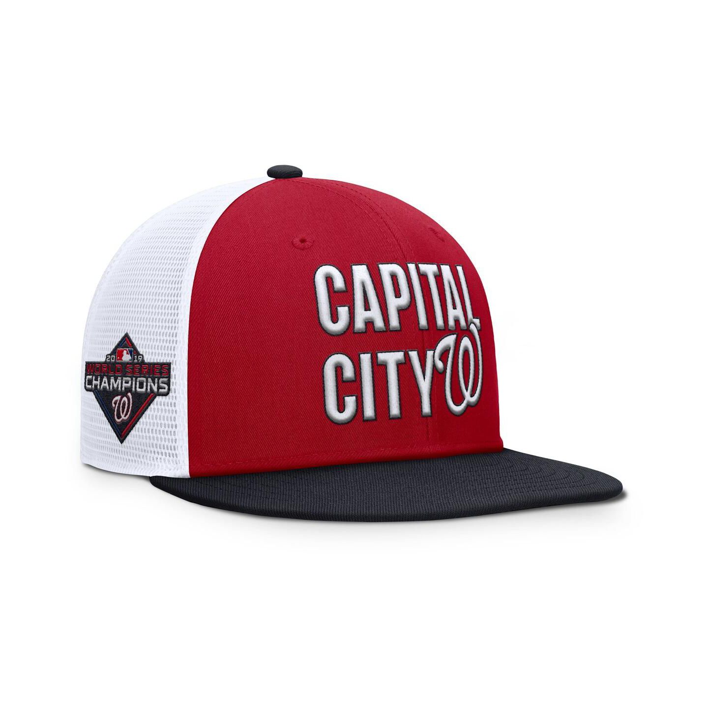Мужская кепка Nike Red Washington Nationals Pro Trucker Snapback Hat — фото 1