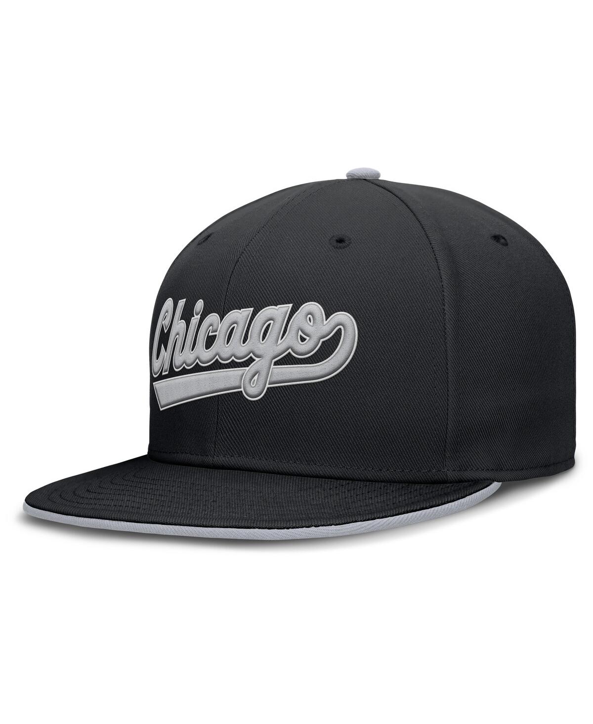 Nike Men's Black Chicago White Sox True Performance Fitted Hat In Black