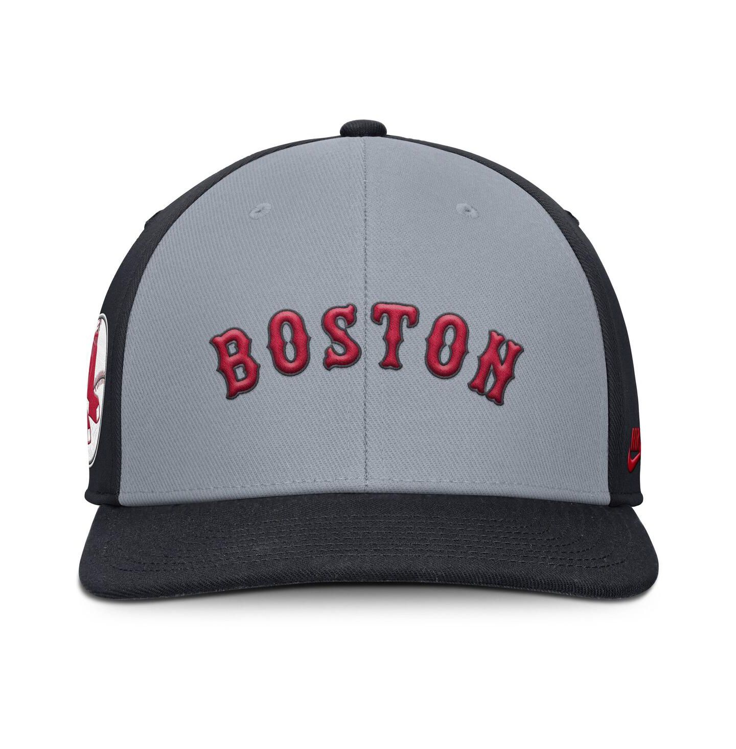 Мужская кепка Nike Gray/Navy Boston Red Sox Pro Performance Snapback Hat — фото 4