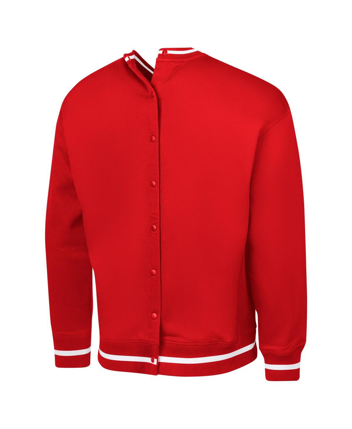 G-iii Sports By Carl Banks Men's Scarlet San Francisco 49ers Adaptive Blocker Fleece Pullover Sweatshirt In Scarlet