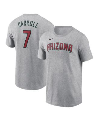 Nike - Men's Corbin Carroll Heather Gray Arizona Diamondbacks Fuse Name Number T-Shirt