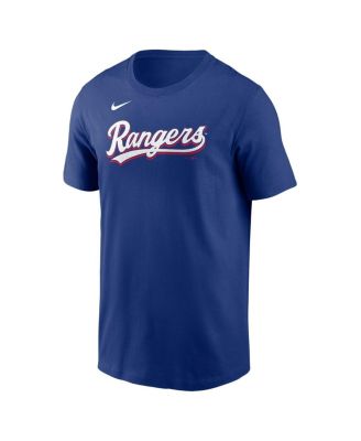 Men's Evan Carter Royal Texas Rangers Fuse Name Number T-Shirt