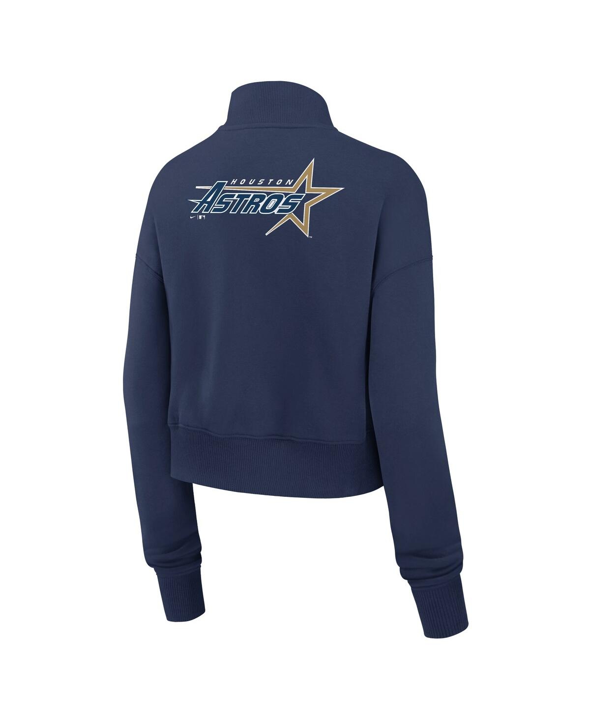 Nike Women's Navy Houston Astros Cooperstown Collection Phoenix Fleece Half-zip Sweatshirt In Navy