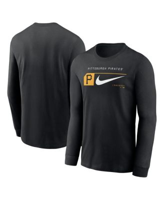 Nike - Men's Black Pittsburgh Pirates Local Logo Swoosh Lockup Long Sleeve T-Shirt