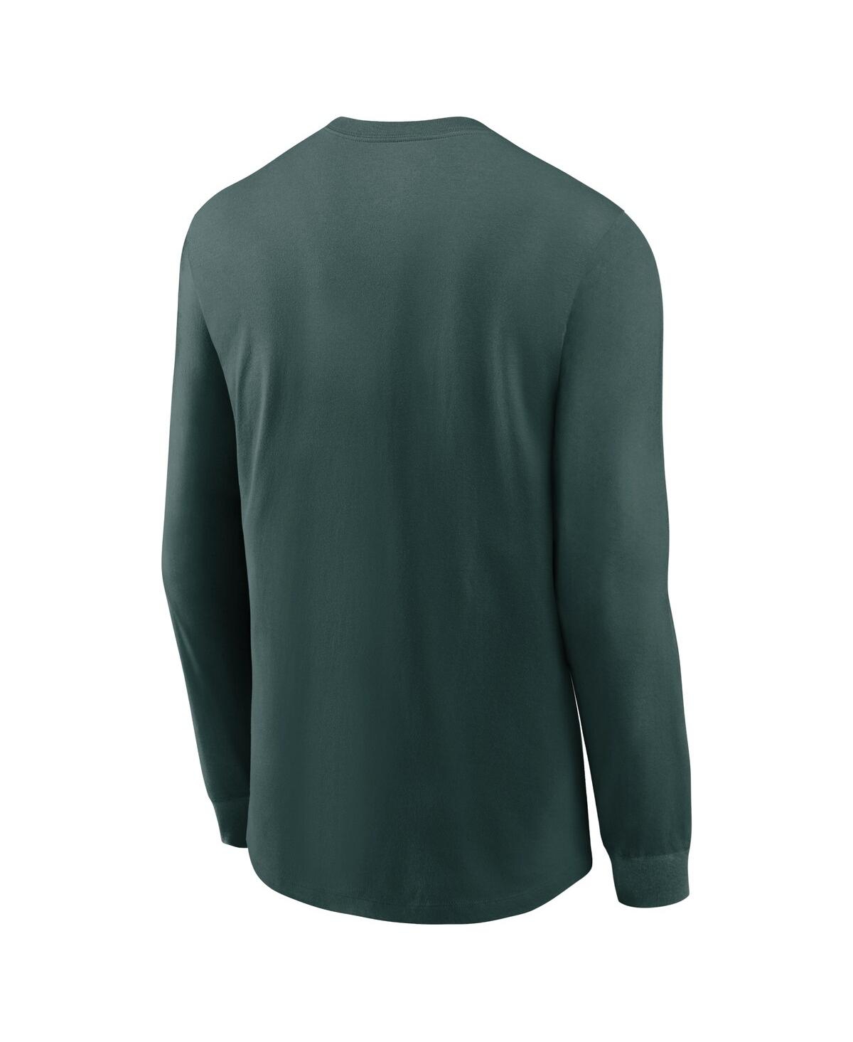 Nike Men's Green Michigan State Spartans Prime Timealternate Logo Legend Long Sleeve T-shirt In Green