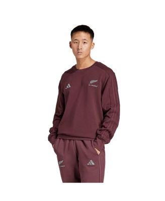 adidas - Men's Maroon New Zealand Rugby All Blacks Pullover Sweatshirt