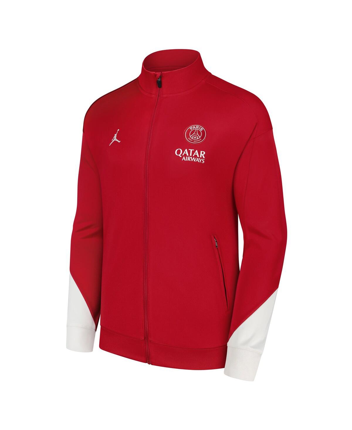 JORDAN MEN'S 2-PIECE RED/BLUE PARIS SAINT-GERMAIN 2024/25 FOURTH STRIKE FULL-ZIP TRACK JACKET AND PANTS SET 
