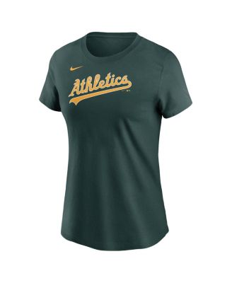 Women's Green Athletics Fuse Wordmark T-Shirt
