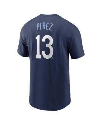 Men's Salvador Perez Navy Kansas City Royals 2024 City Connect Fuse Name Number T-Shirt