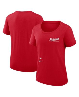 Nike - Women's Red Washington Nationals Authentic Collection Performance Scoop Neck T-Shirt