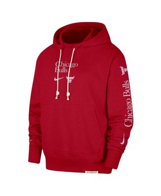 Men's Red Chicago Bulls Authentic Performance Pullover Hoodie