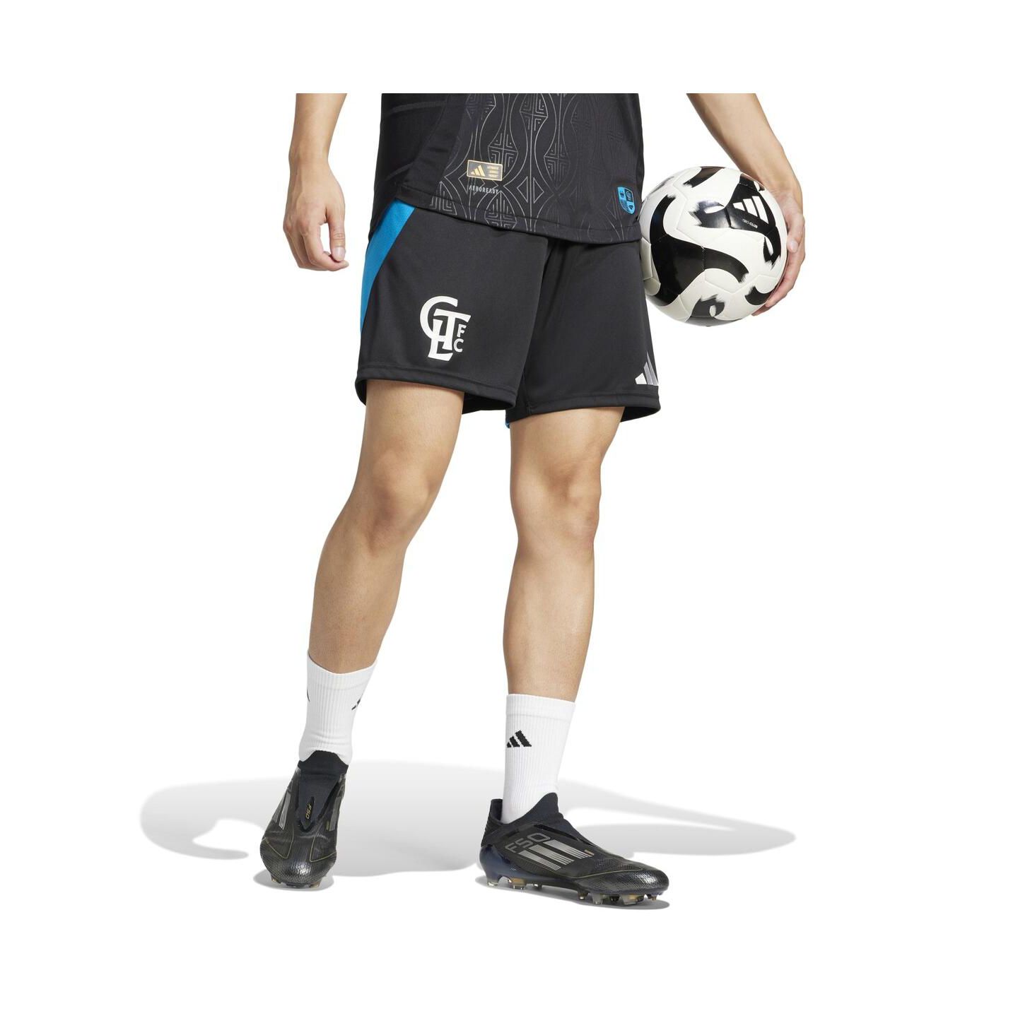 Мужские шорты adidas Black Charlotte FC Away 2025 Fortress Kit Authentic — фото 3