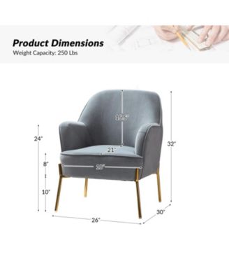 Barbara Wooden Arm Chair with Metal Legs