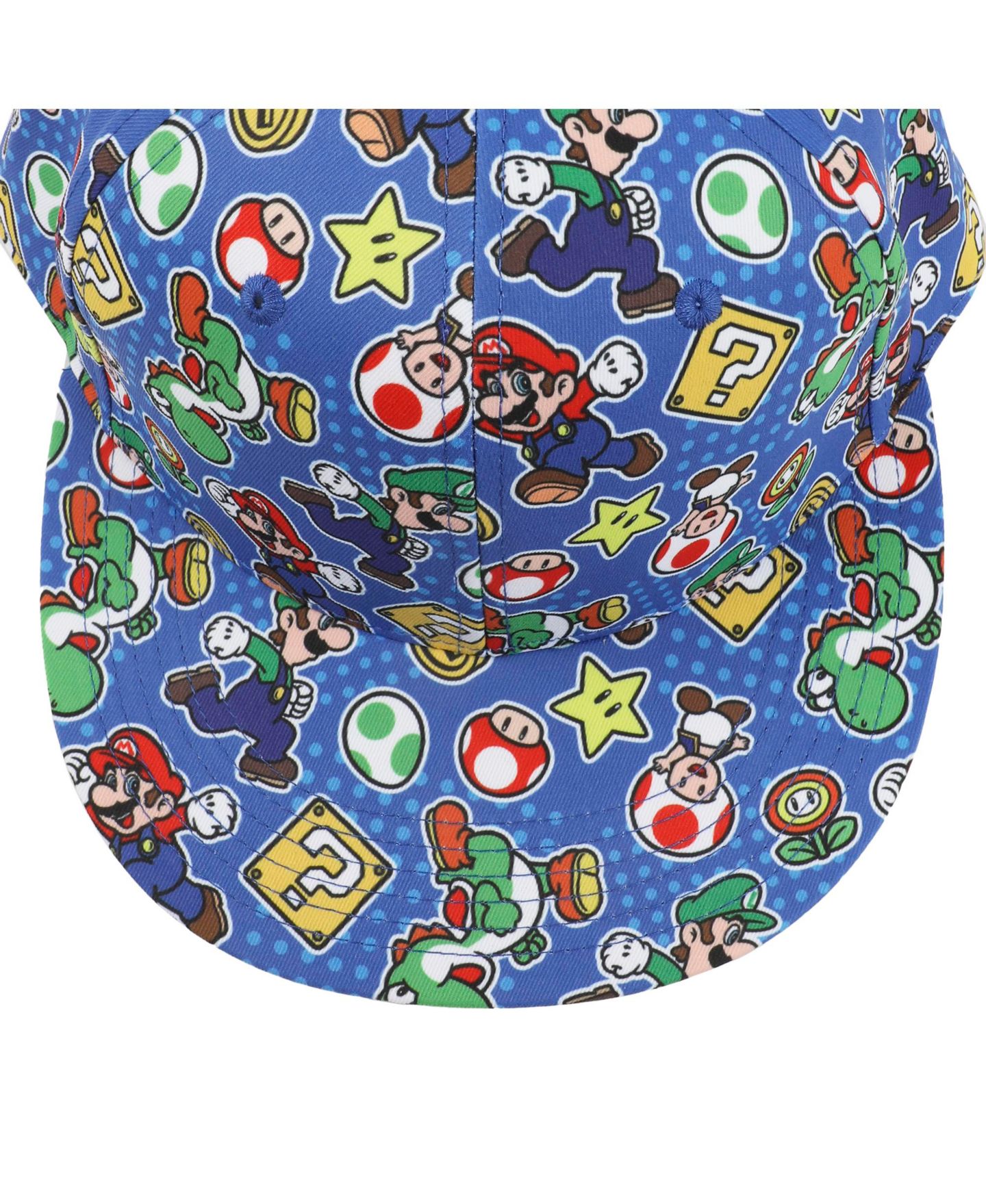 Мужские головные уборы SUPER MARIO Bros Characters and Items All-Over Print, цвет: Синий — фото 5