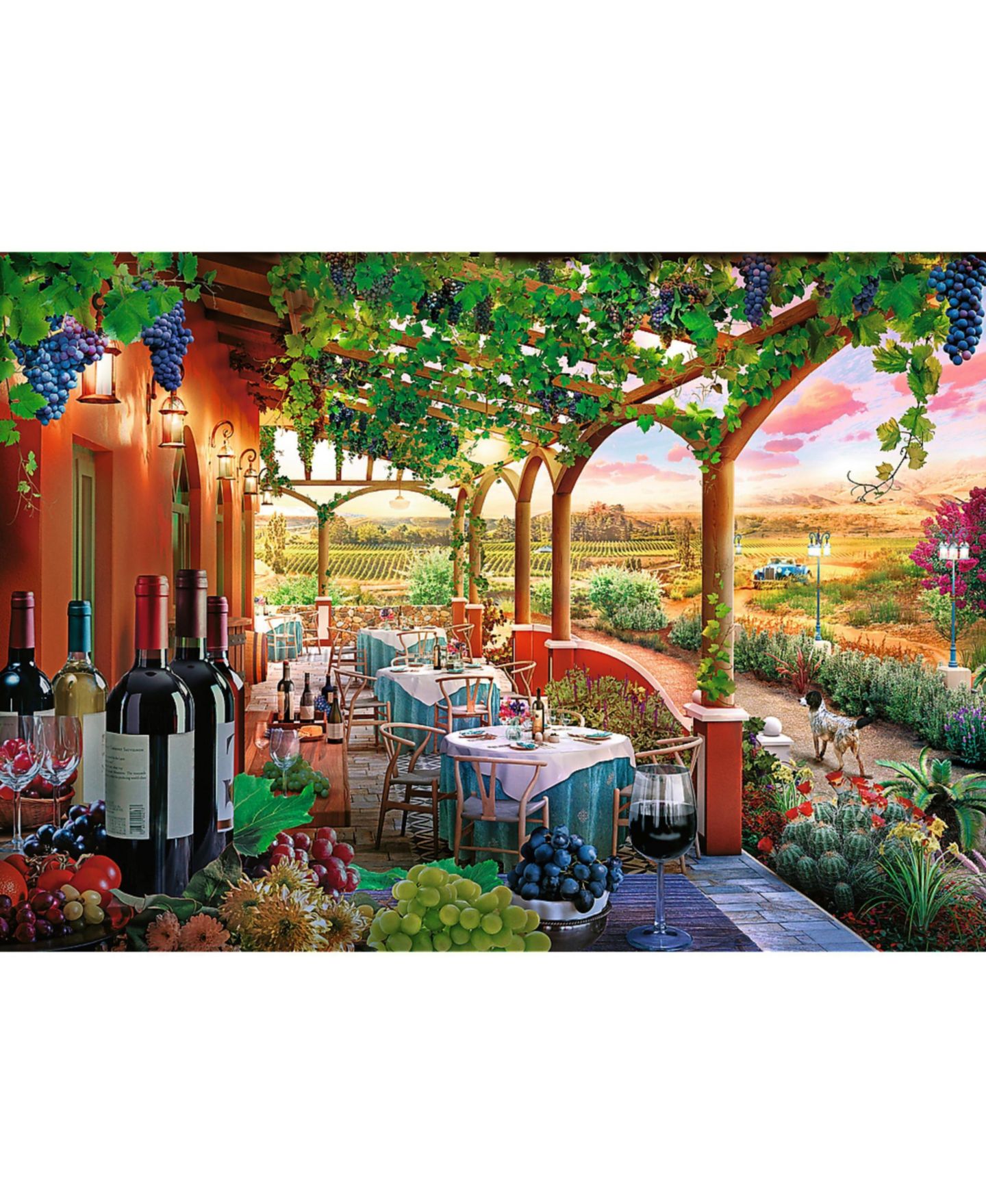 Детский пазл Trefl Tea Time Italian Vineyard 1000-Piece Puzzle, Ages 12+, цвет: Разноцветный — фото 2
