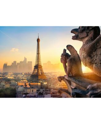 Red 1000 Piece Puzzle - Sunset Paris Skyline