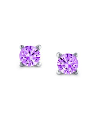 Minimalist Tiny 0. CZ Cubic Zirconia Solitaire Cartilage Stud Earrings .925 Sterling Screw back