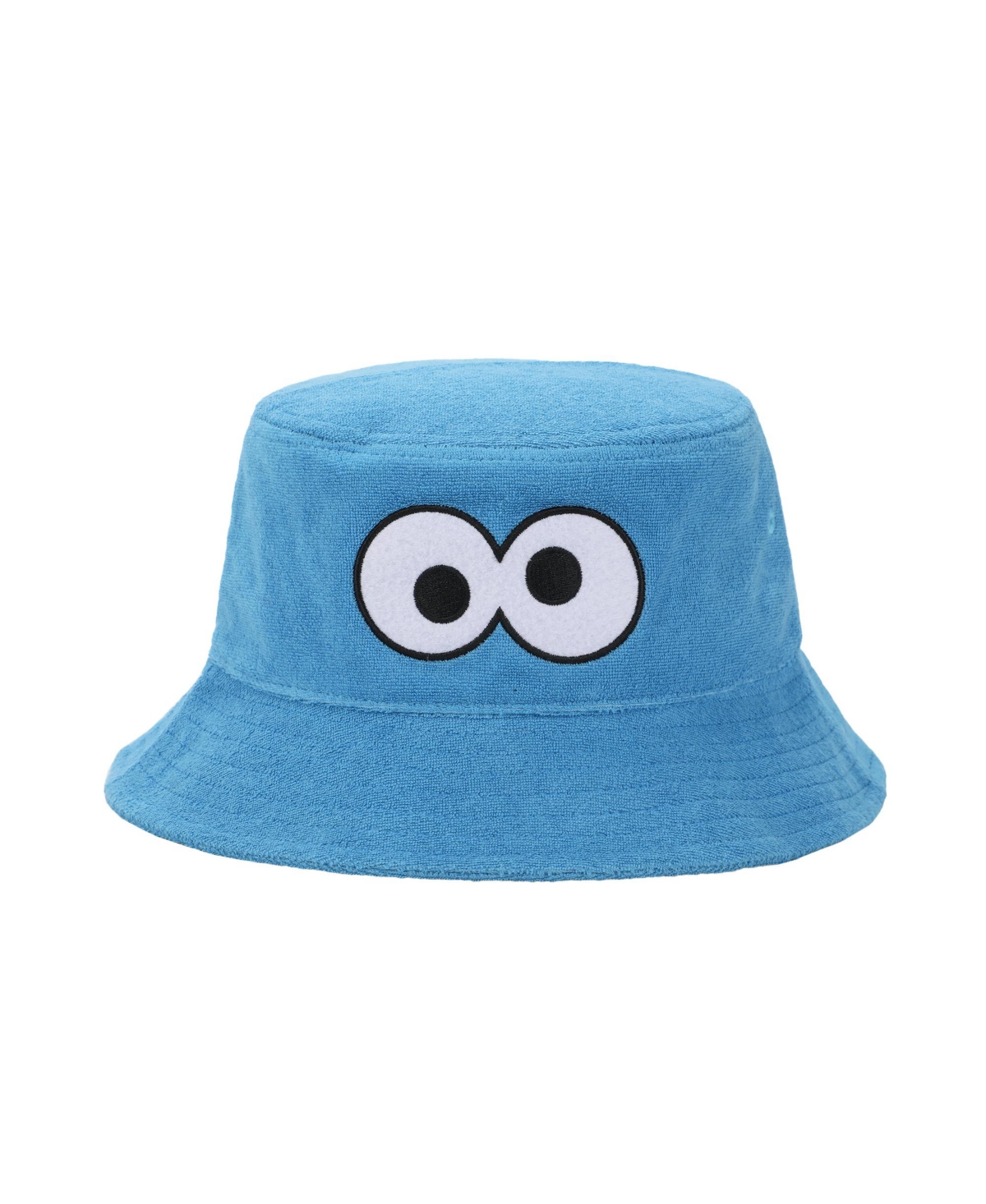 Men's Cookie Monster Face Adult Blue Bucket Hat - Blue