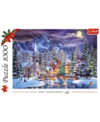 Red 1000 Piece Puzzle - Christmas Atmosphere